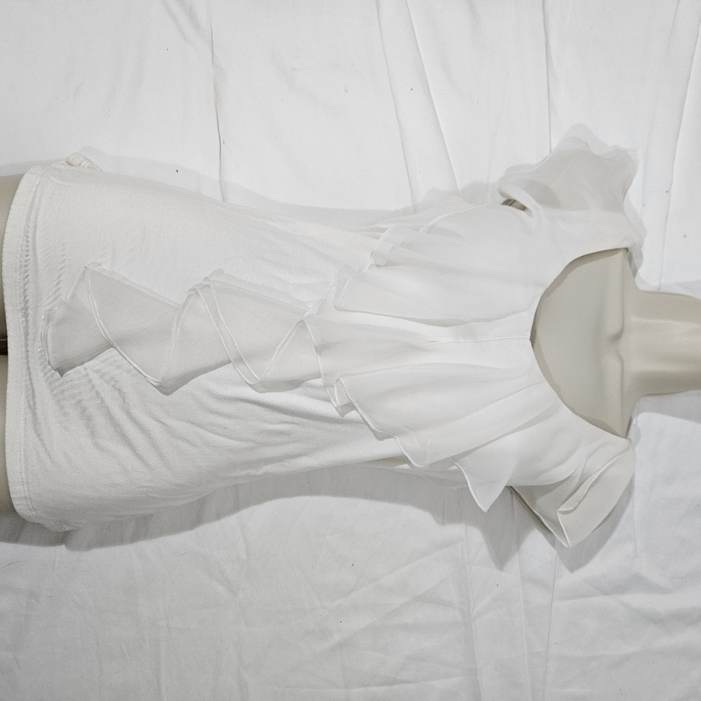 Cache White Ruffle Top - Picture 3 of 6